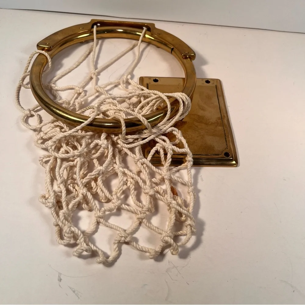 Vintage brass basketball office hoop - Picture 4 of 5